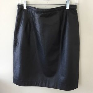 Matter of Degrees black leather skirt. 12
